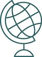 Globe Line Gradient Icon vector