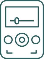Audio Player Line Gradient Icon vector