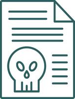 Document Line Gradient Icon vector