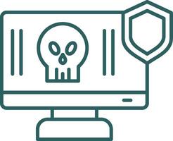 Antivirus Line Gradient Icon vector