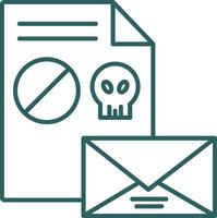 Spam Line Gradient Icon vector