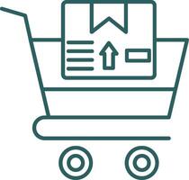 Shopping Cart Line Gradient Icon vector