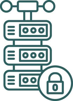 Server Line Gradient Icon vector