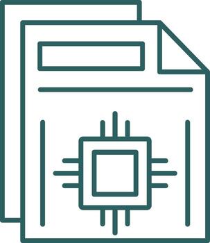 Document Line Gradient Icon vector