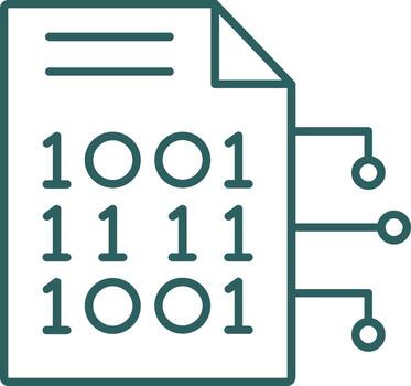 Encryption Data Line Gradient Icon vector
