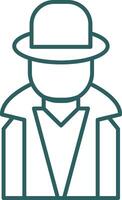 Hacker Line Gradient Icon vector