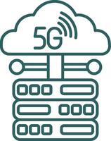 Networking Line Gradient Icon vector