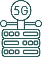 Server Line Gradient Icon vector