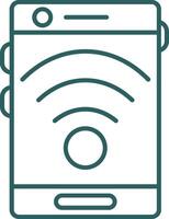 Signal Line Gradient Icon vector