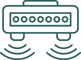 Motion Sensor Line Gradient Icon vector