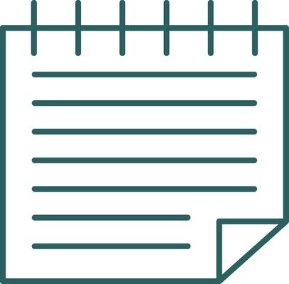 Notes Line Gradient Icon