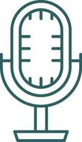 Studio Microphone Line Gradient Icon vector