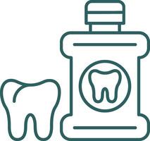 Mouthwash Line Gradient Icon vector