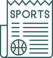 Sports News Line Gradient Icon vector