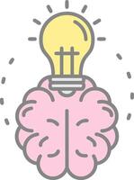 Brainstroming Line Filled Light Icon vector