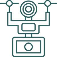 Camera Drone Line Gradient Icon vector