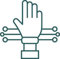 Glove Line Gradient Icon vector