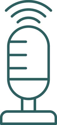Voice Recording Line Gradient Icon