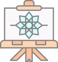 Abstract Line Filled Light Icon vector