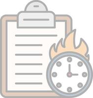 Deadline Line Filled Light Icon vector