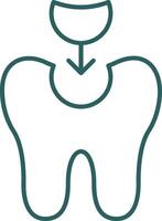 Tooth Filling Line Gradient Icon vector
