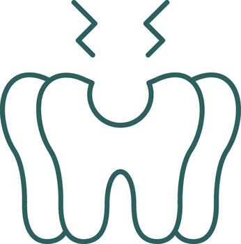 Sensitive Line Gradient Icon vector