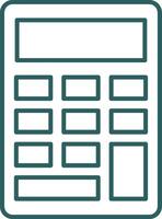 Calculator Line Gradient Icon vector