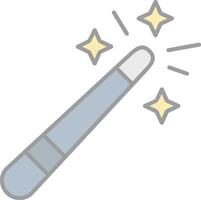 Magic wand Line Filled Light Icon vector