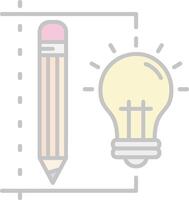 Design process Line Filled Light Icon vector