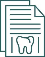 Dental Record Line Gradient Icon vector