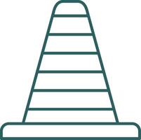 Traffic Cone Line Gradient Icon vector