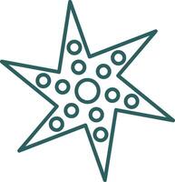 Starfish Line Gradient Icon vector
