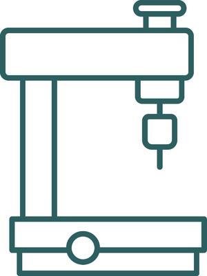 Milling Machine Line Gradient Icon