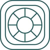 Lifebuoy Line Gradient Icon vector