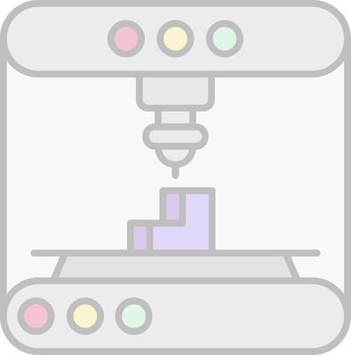 3d modeling Line Filled Light Icon