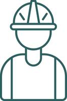 Worker Line Gradient Icon vector