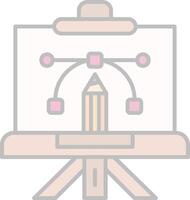 Canvas Line Filled Light Icon vector