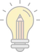 idea línea lleno ligero icono vector