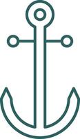 Anchor Line Gradient Icon vector