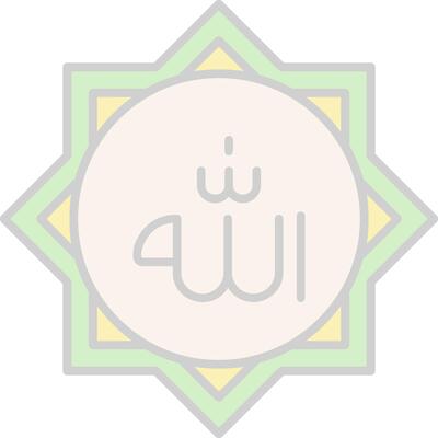 Allah Line Filled Light Icon