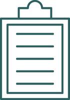 Clipboard Line Gradient Icon vector