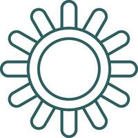 Sea Urchin Line Gradient Icon vector