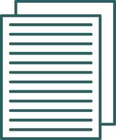 Papers Line Gradient Icon vector