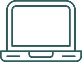 Laptop Line Gradient Icon vector