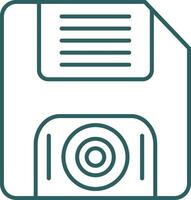 Floppy Disk Line Gradient Icon vector