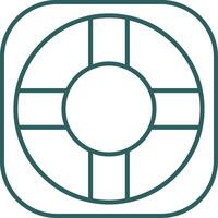 Lifebuoy Line Gradient Icon vector