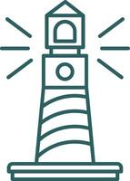 Lighthouse Line Gradient Icon vector