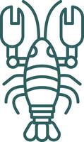 Lobster Line Gradient Icon vector
