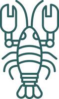 Lobster Line Gradient Icon vector