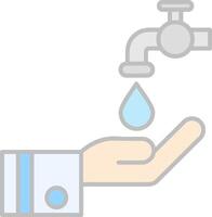 Wudu Line Filled Light Icon vector